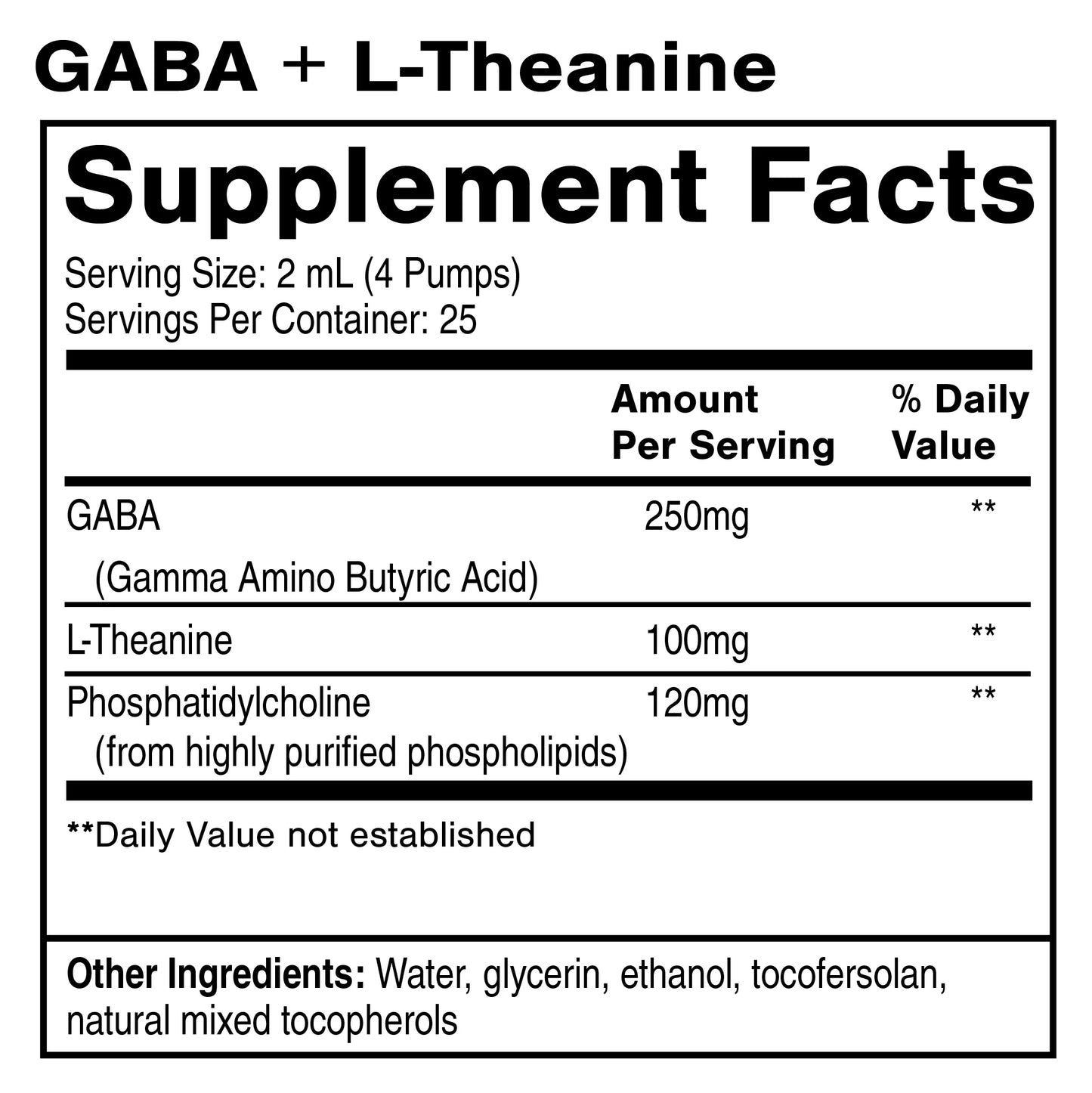Liposomal GABA with L-Theanine, 50 ml,