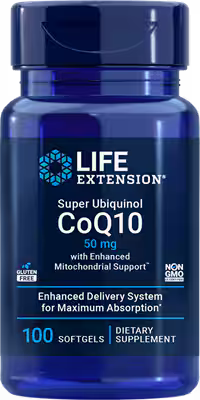 Super ubiquinol CoQ10 w Enhanced Mitocohrindrial 50 mg, 100 stk