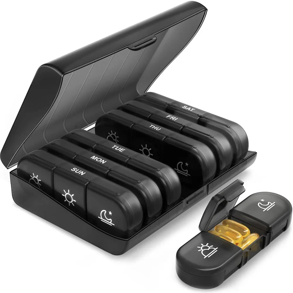 Lyfja og vítamínbox - Vikubox 3 hólf