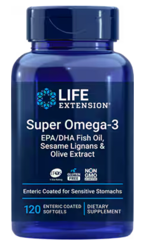 Super Omega-3 EPA/DHA Fish Oil, Sesame Lignans & Olive Extract